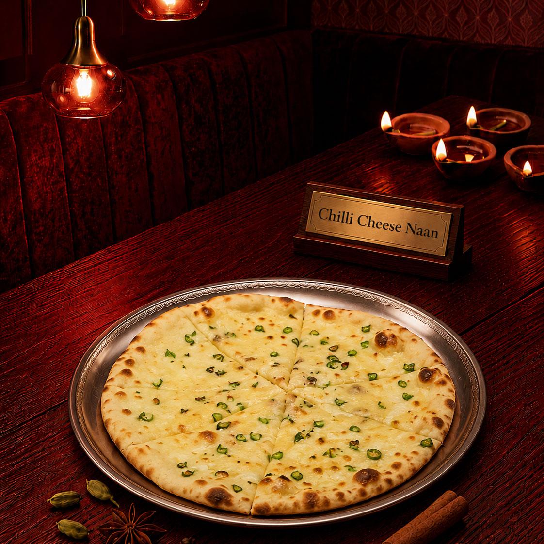 Chilli-Cheese-Naan نان بالجبن والفلفل الحار - الصورة 1